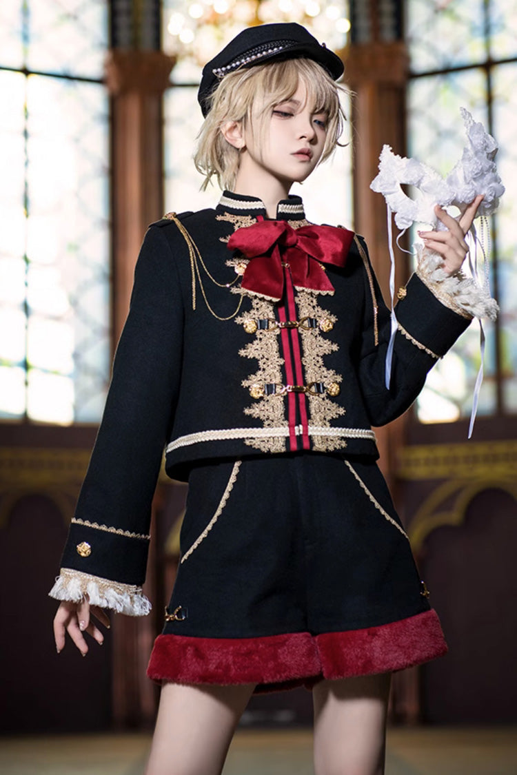 Crimson Noir Dark Baroque Classic Ouji Lolita Overcoat