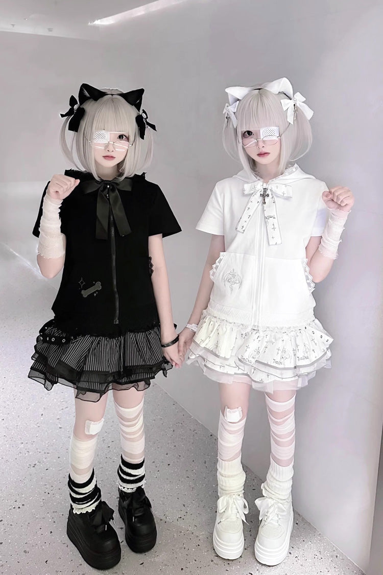 Lace-Up Sweet Jirai Kei Platform Shoes - 2 Shades