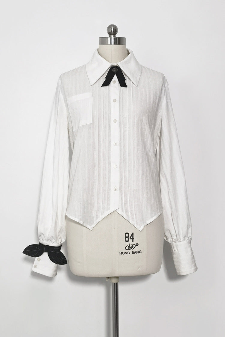 Ivory Long-Sleeve Secret Morning Paper Dapper Ouji Shirt