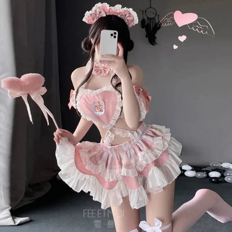 Kawaii Aesthetic Y2K Cute Fairy Angelic Bear Pastel Nights Set ON1471 spreepickyshop
