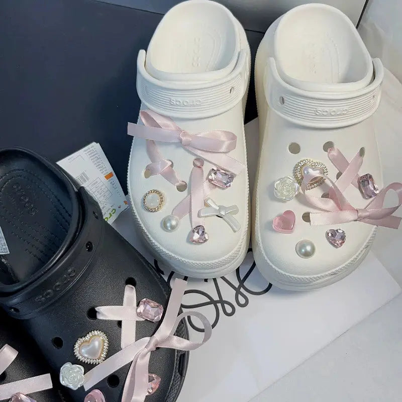 Kawaii Aesthetic Y2K Cute Fairy Ballet Hole Shoes Accessories - Kimi MK Kawaii Store