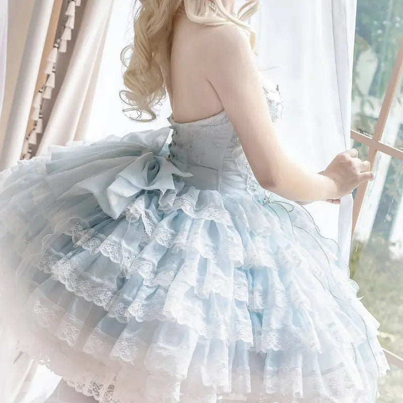 Ballet Lace Star Lolita Dress MK Kawaii Store Ballet Lace Star Lolita Dress MK Kawaii Store