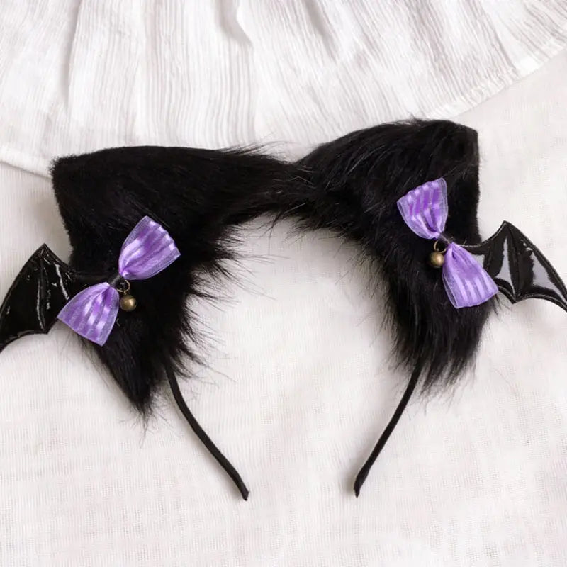 Kawaii Aesthetic Y2K Cute Fairy Batty Kitty Purple and Black Accessories ON1516 spreepickyshop