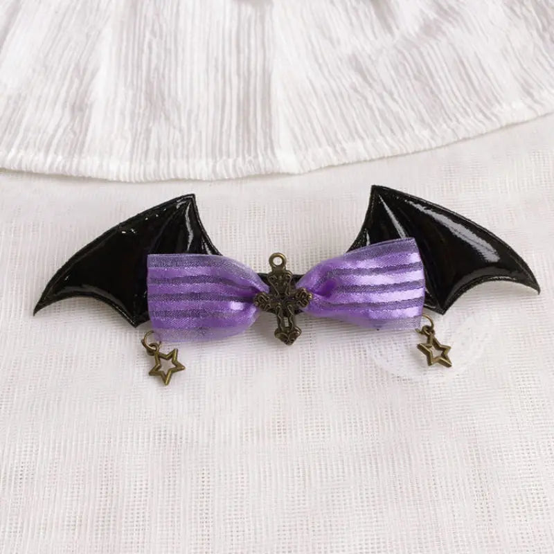 Kawaii Aesthetic Y2K Cute Fairy Batty Kitty Purple and Black Accessories ON1516 spreepickyshop