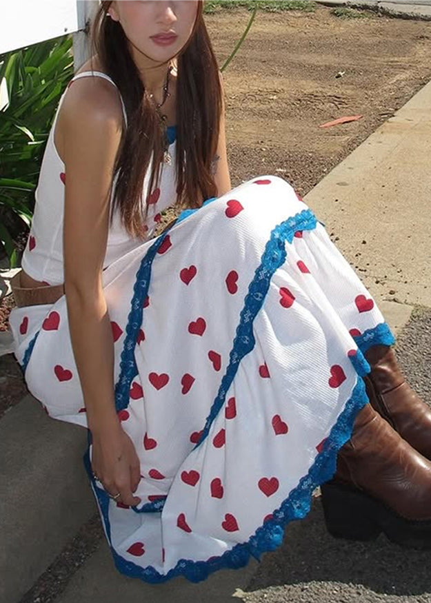 Summer White Vest Maxi Beautiful Two Print And Skirts Set Pieces