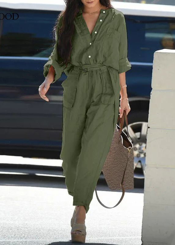 Collar Fall Pink Pockets Pan Bohemian Jumpsuit Tunic Peter