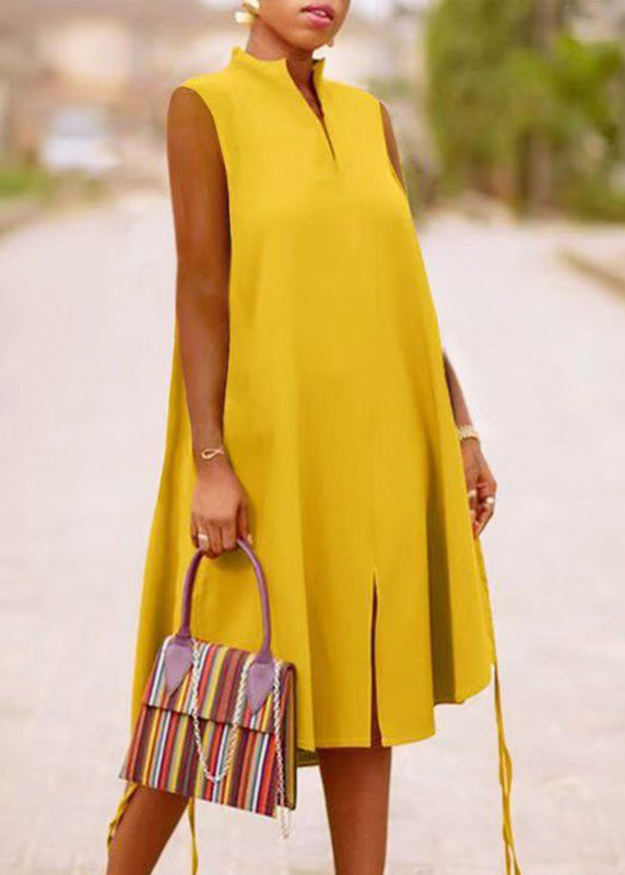 Stand Boho Maxi Print Collar Summer Green Dresses