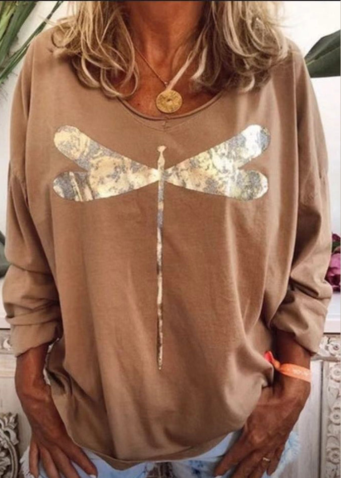 Casual Cotton Black Sweatshirts Long Print O Sleeve Neck