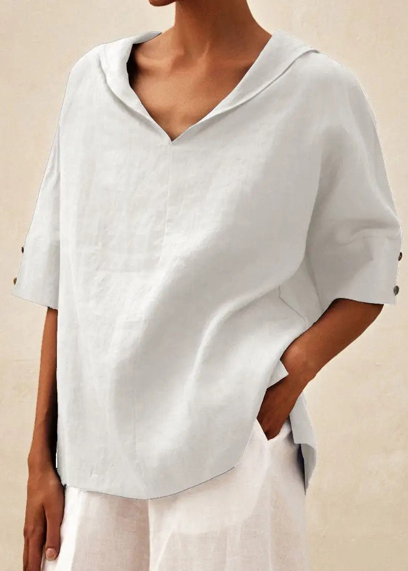 Side Shirts O-Neck Sleeve Orange Short Casual Open