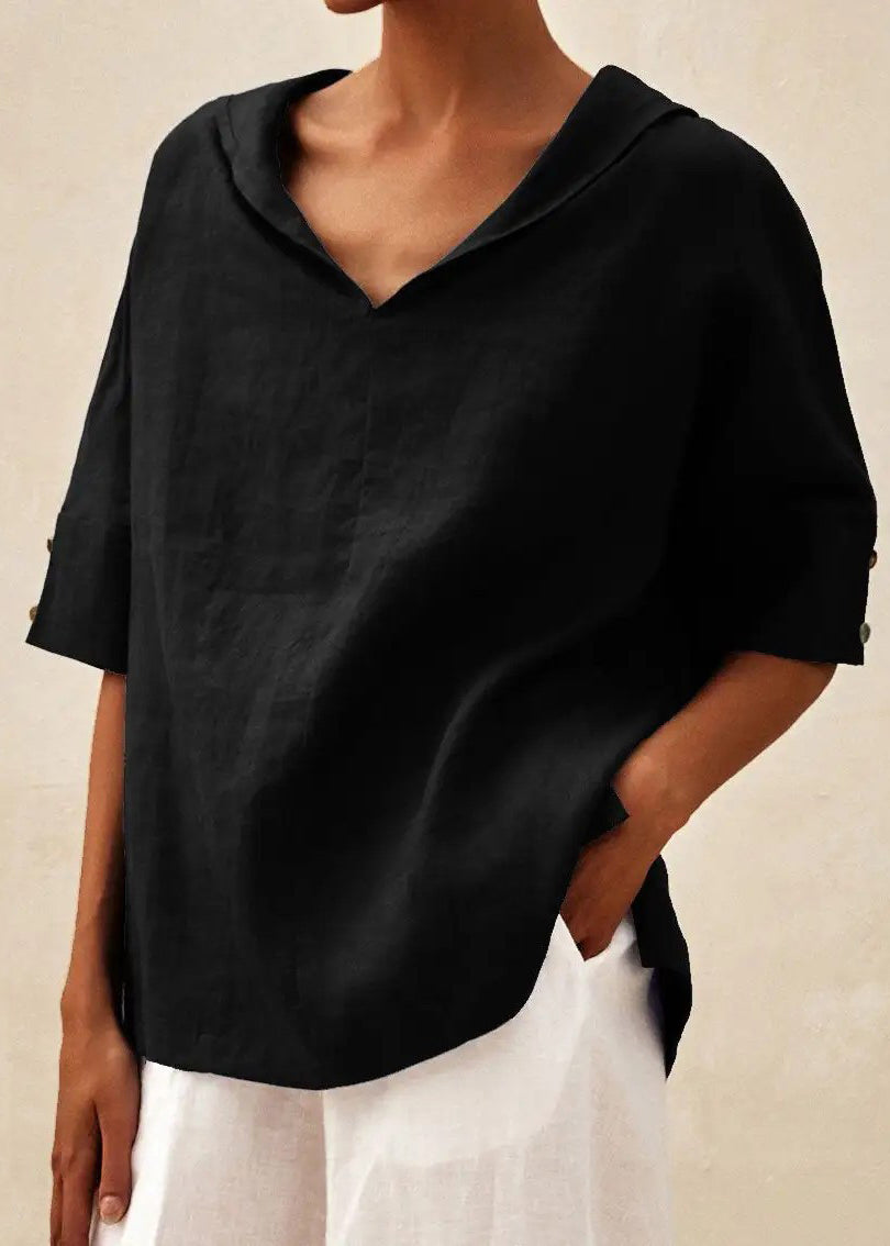 Side Shirts O-Neck Sleeve Orange Short Casual Open