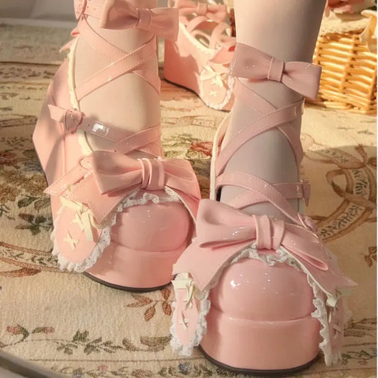 Kawaii Aesthetic Y2K Cute Fairy Coquette Bunny Ears Pretty Shoes ON1522 spreepickyshop