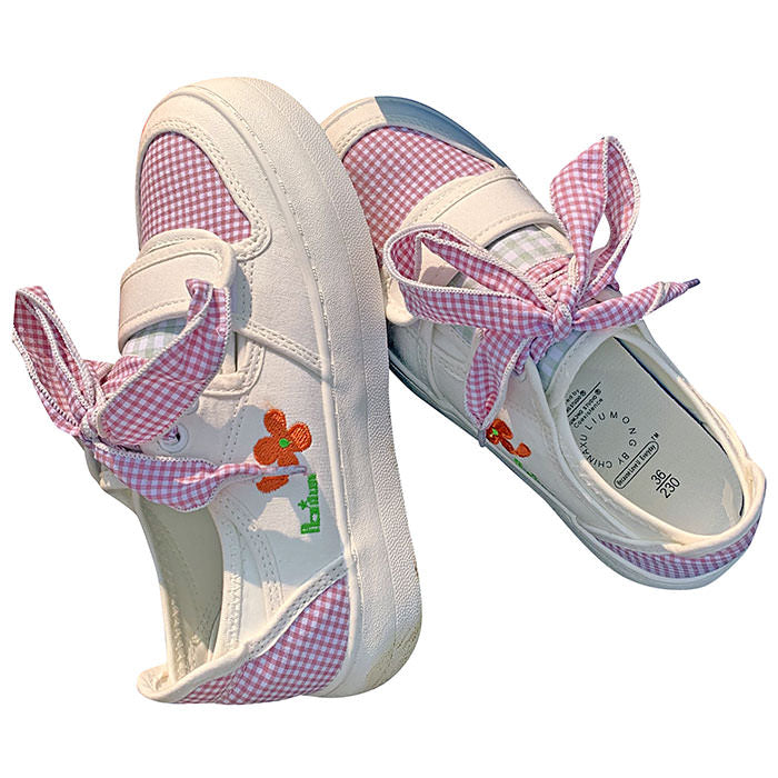 Kawaii Flower Gingham Sneakers