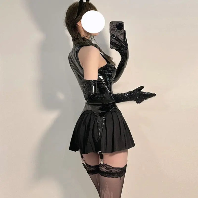 Ensemble de tenue de reine diabolique noire mignonne ON836