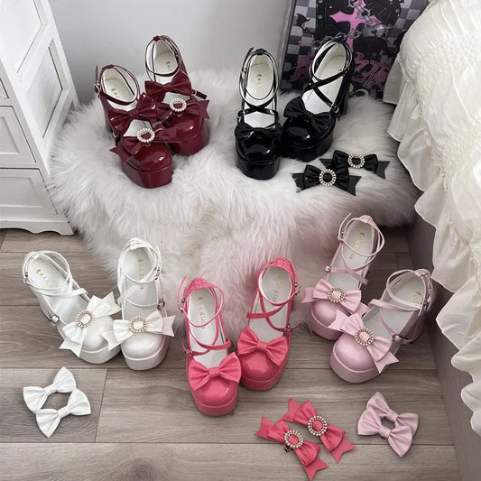 Kawaii Aesthetic Y2K Cute Fairy Elegant Sam High Heels ON1526 spreepickyshop