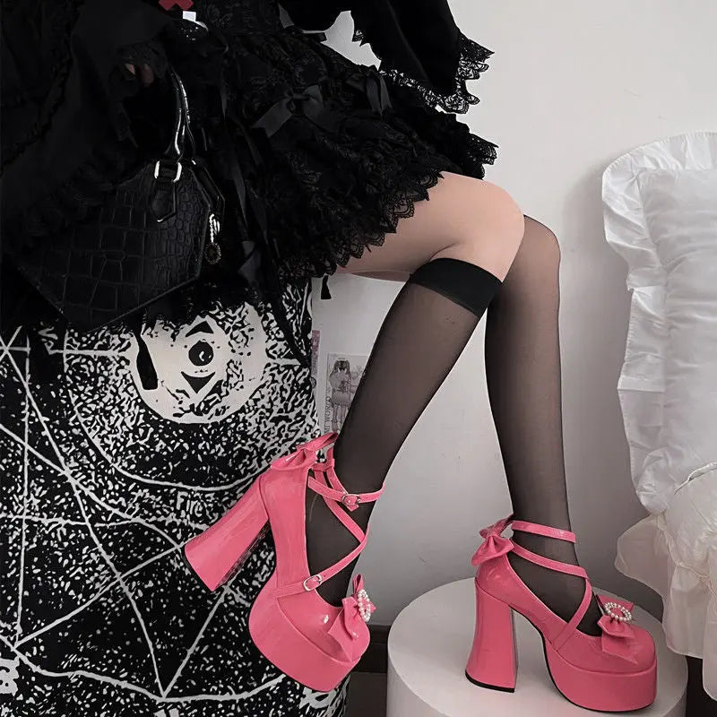 Kawaii Aesthetic Y2K Cute Fairy Elegant Sam High Heels ON1526 spreepickyshop