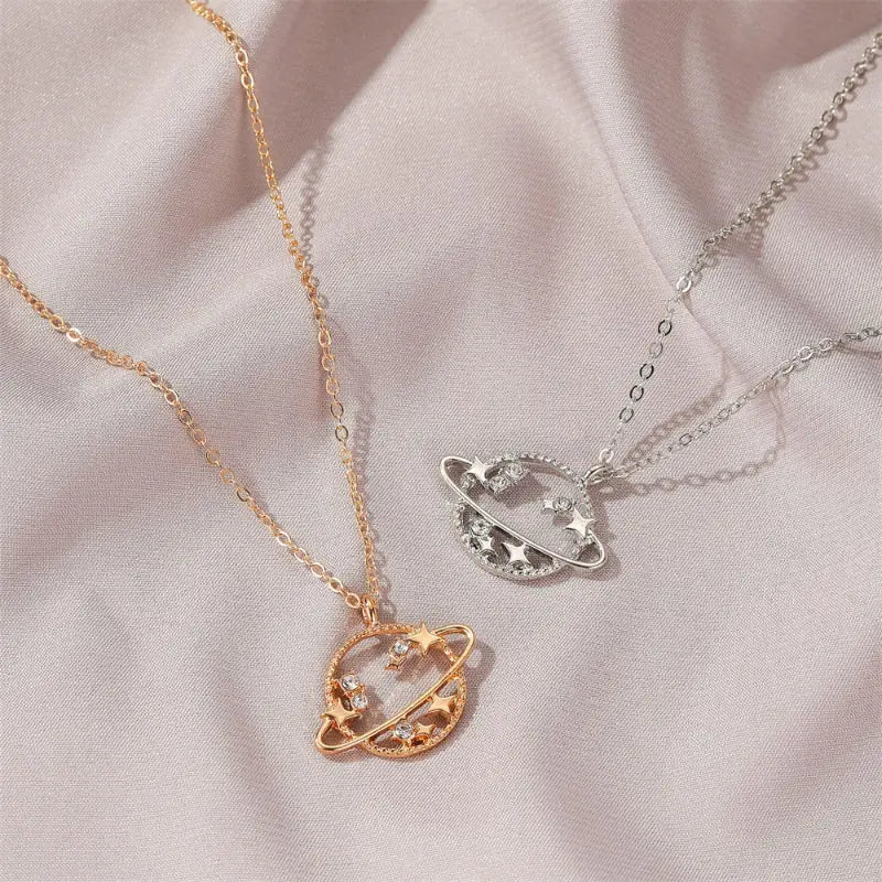 Kawaii Aesthetic Y2K Cute Fairy Exquisite Planet Necklace MK Kawaii Store