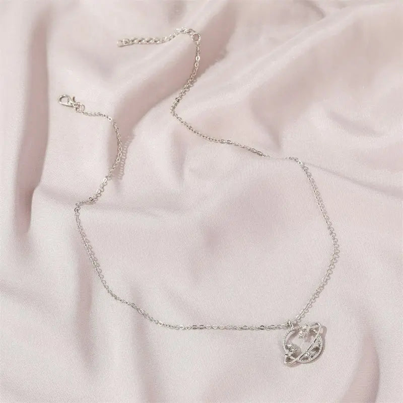 Kawaii Aesthetic Y2K Cute Fairy Exquisite Planet Necklace MK Kawaii Store
