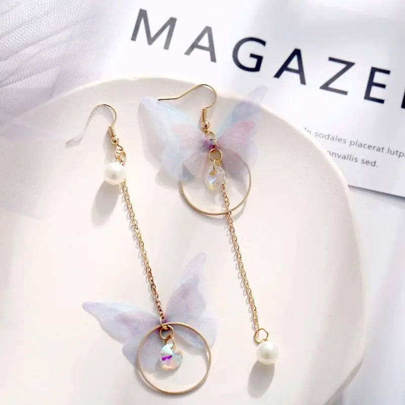Fairy Yarn Butterfly Long Earrings MK14924