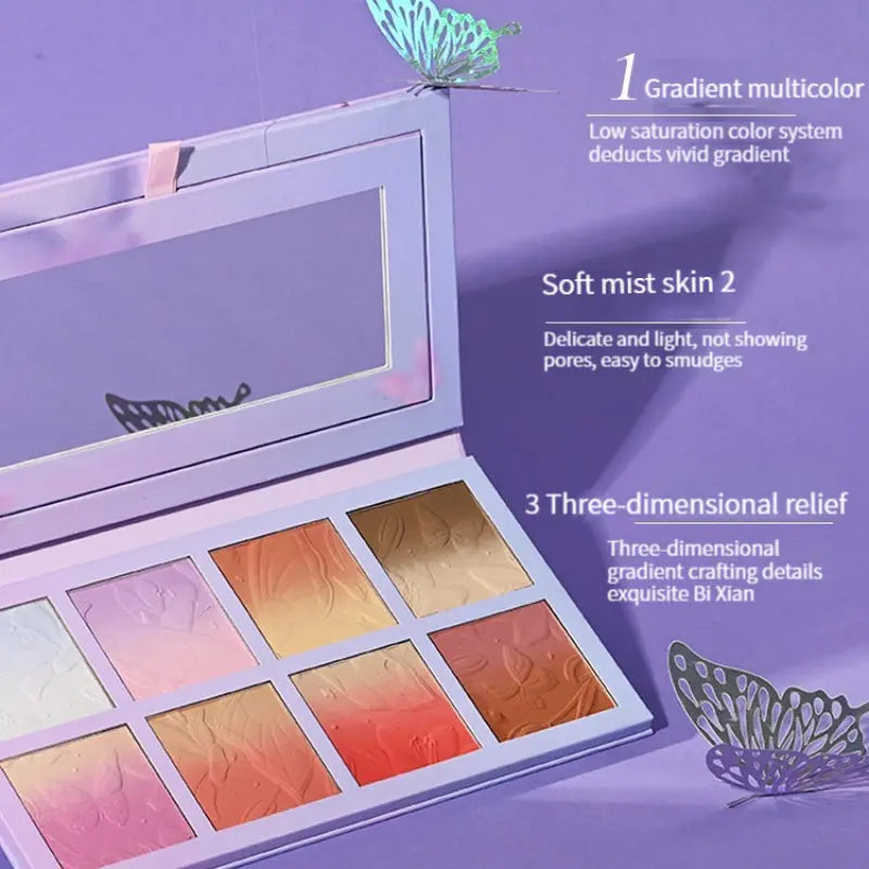 Kawaii Aesthetic Y2K Cute Fairy Fantasy Fairy Rainbow ButterFly Shadow Pallet - Kimi MK Kawaii Store