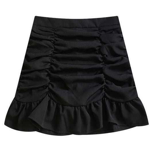 French Ruched Mini Skirt
