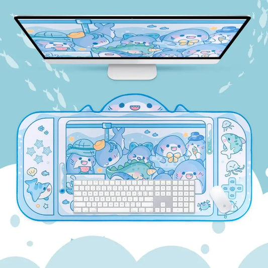 Kawaii Aesthetic Y2K Cute Fairy GG Pastel Blue Sharks Mouse Pad ON1490 spreepickyshop