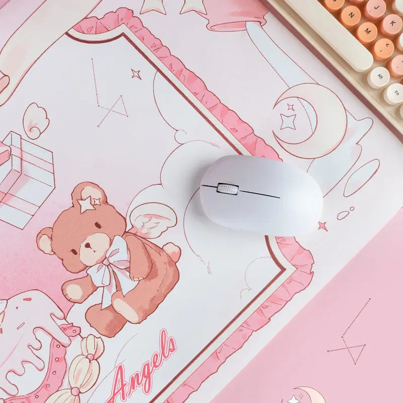 Kawaii Aesthetic Y2K Cute Fairy GG Pastel Sweet Dreamy Bear and Cake Mouse Pad ON1486 spreepickyshop