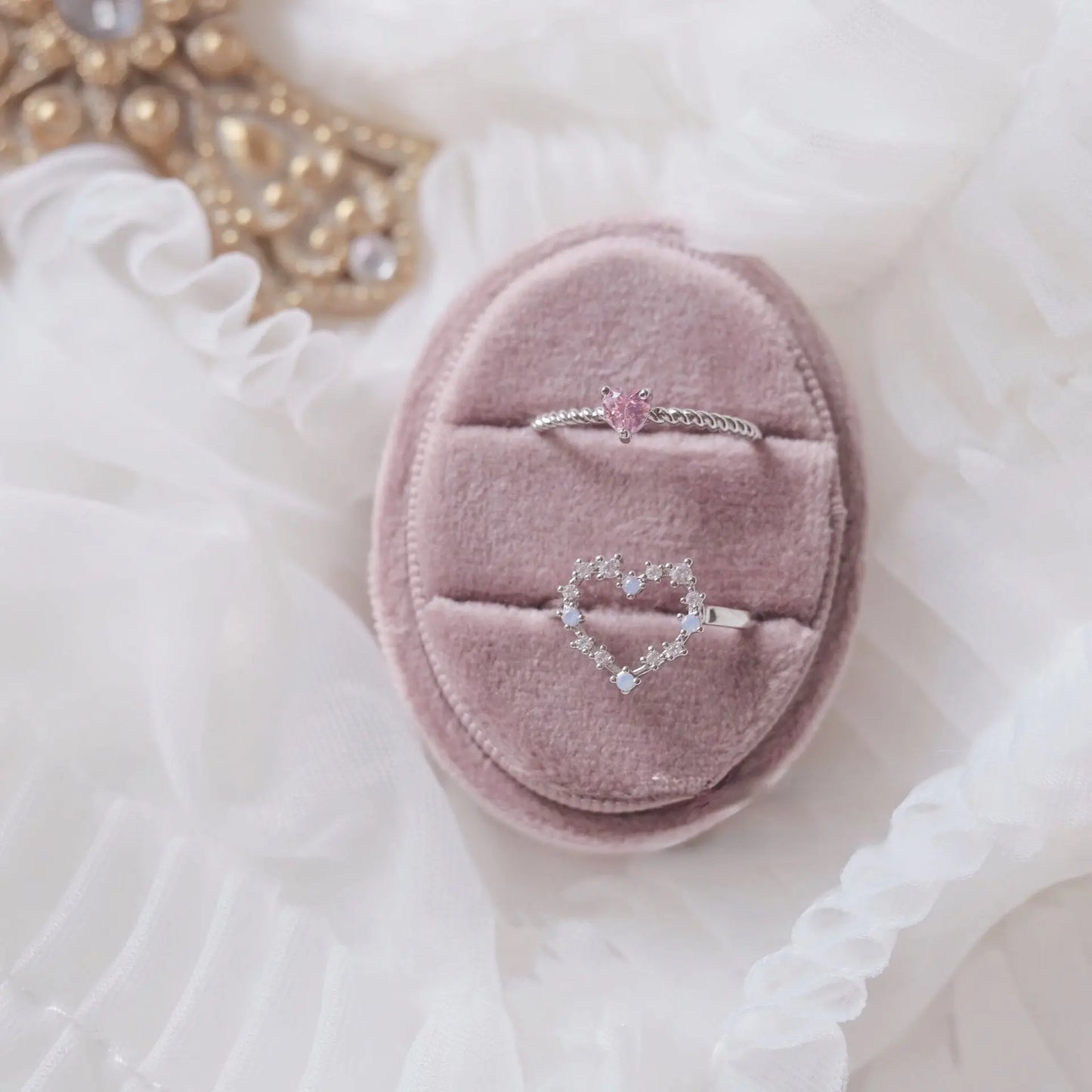 Ensemble de bagues cœur à cœur LIN25 