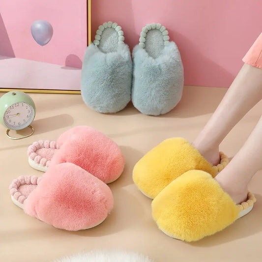 Pantoufles de maison en peluche boule Kawaii ME19