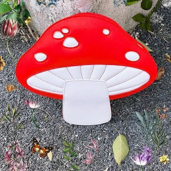 Sac à bandoulière de conte de fées de champignon Kawaii