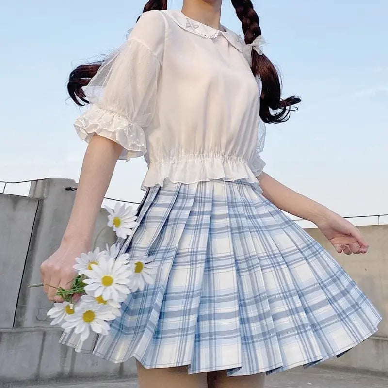 Blouse Lolita accentuée en tulle princesse Kawaii