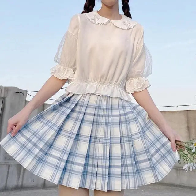 Blouse Lolita accentuée en tulle princesse Kawaii