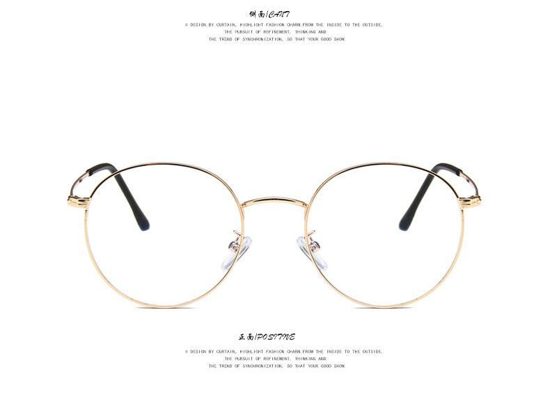 Frame Round Light-Blocking Blue Glasses