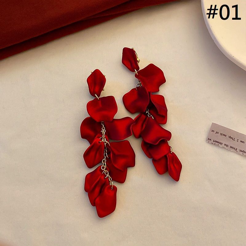 Petal Faux designs) (various Alloy Earring Pearl /