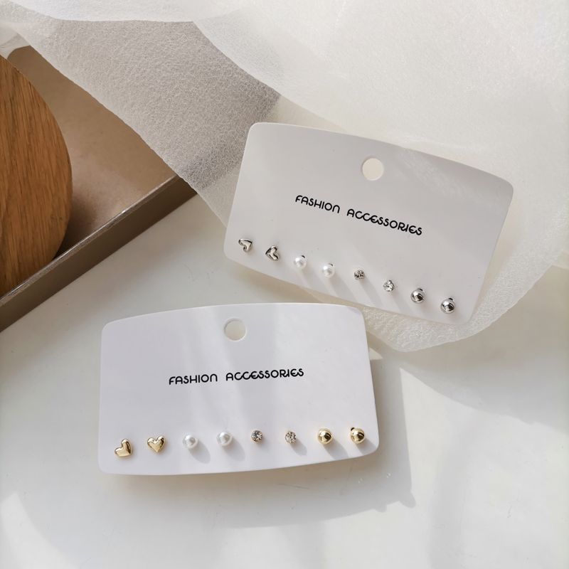 Faux Pearl Alloy Pair (various Set: designs) / Rhinestone 4 Earring