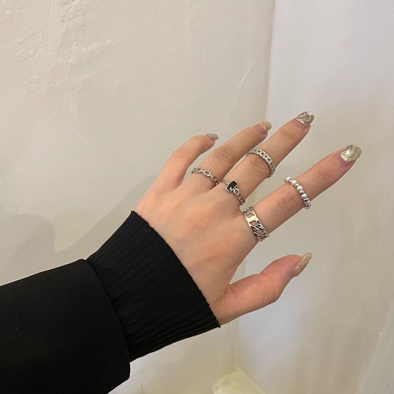 / of Alloy 5: designs) Set Ring (various Pearl Faux