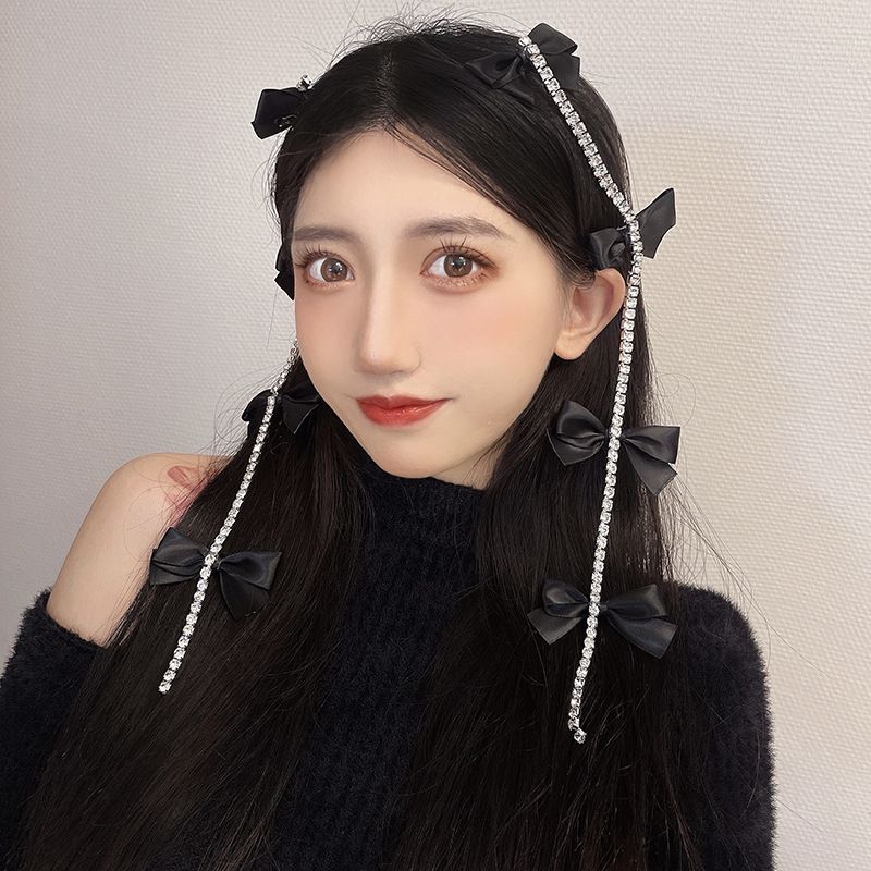 Clip Bow Hair Rhinestone