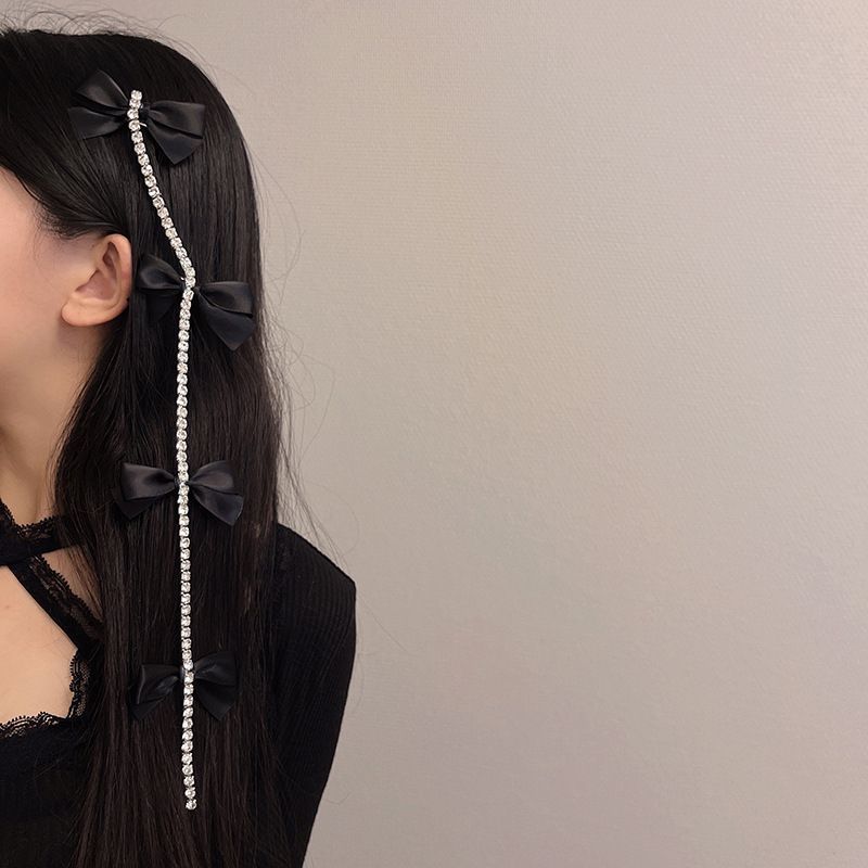Clip Bow Hair Rhinestone