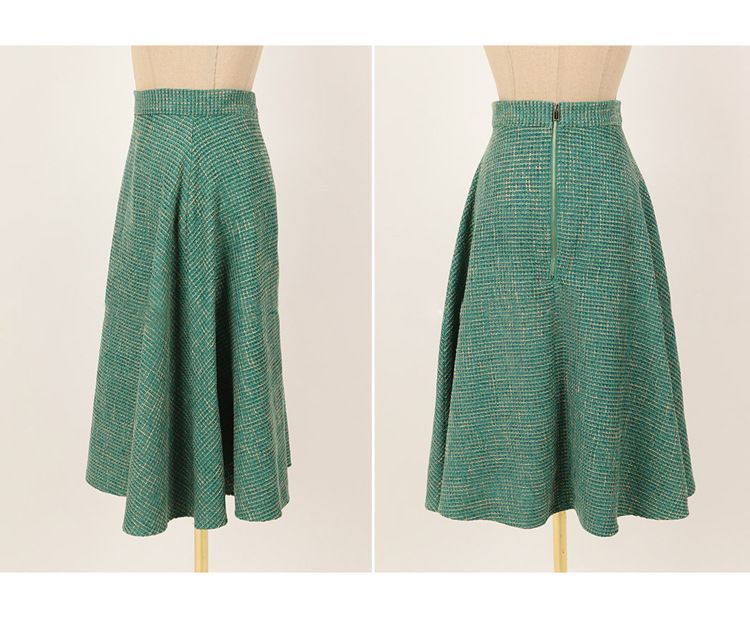 Set: Tweed Cropped Blazer + Midi A-Line Skirt
