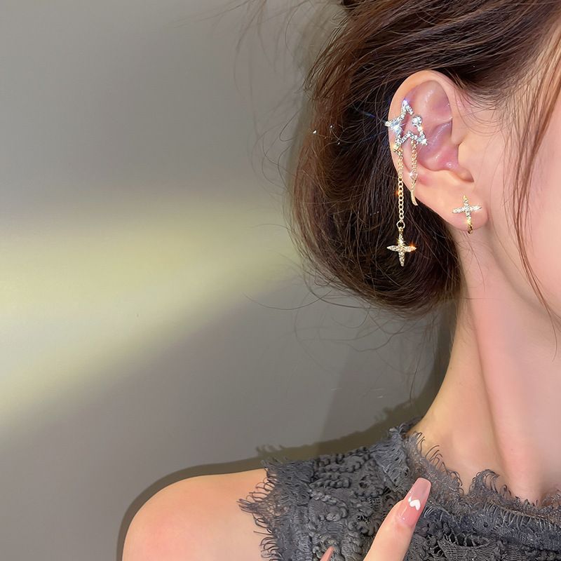 Star Earring Alloy Cuff