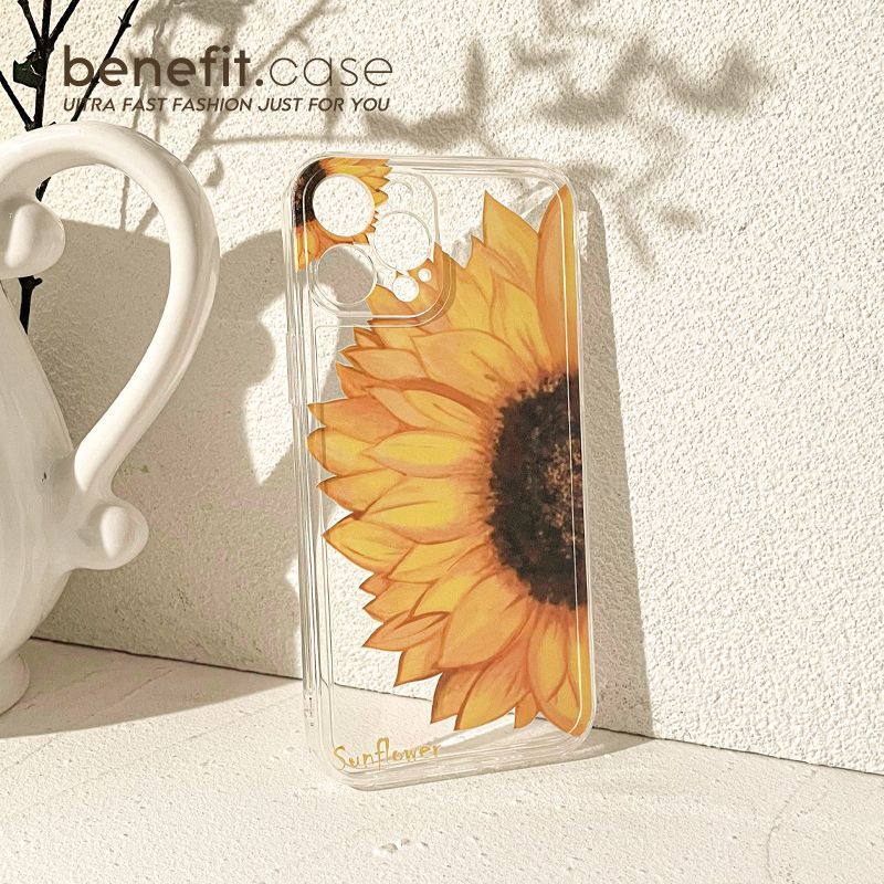 Phone Transparent Sunflower Case