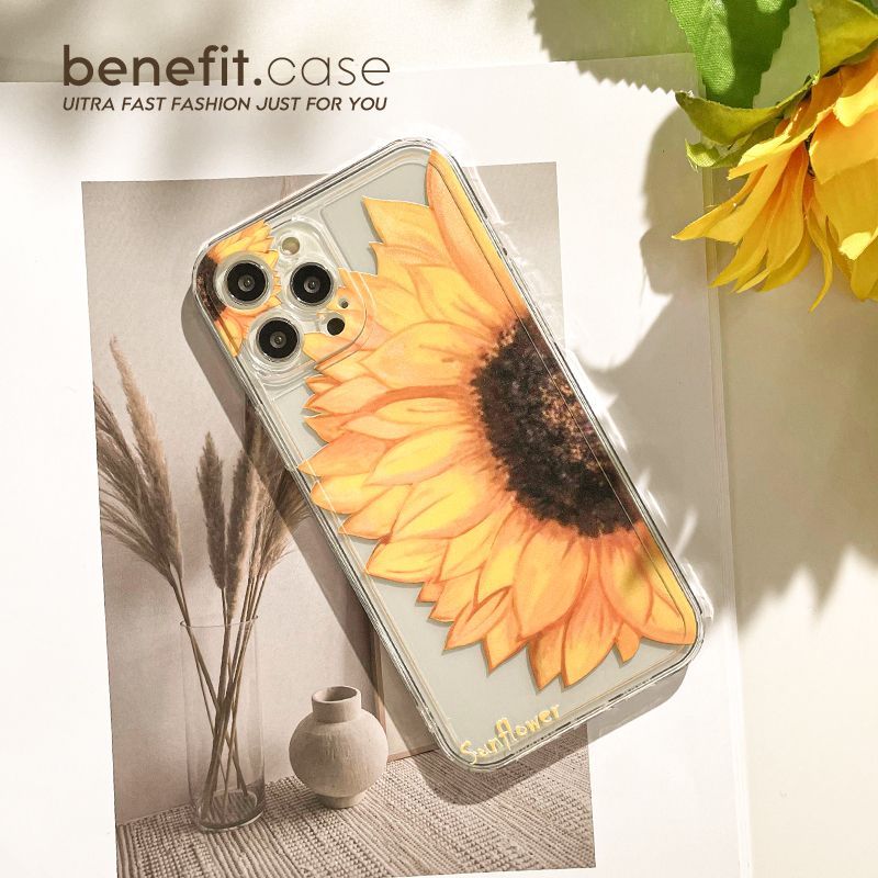 Phone Transparent Sunflower Case
