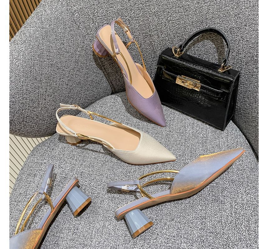 Slingback Pointed Pumps