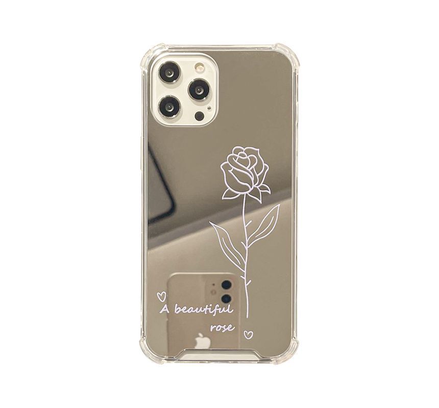 Phone Mirrored Case Flower