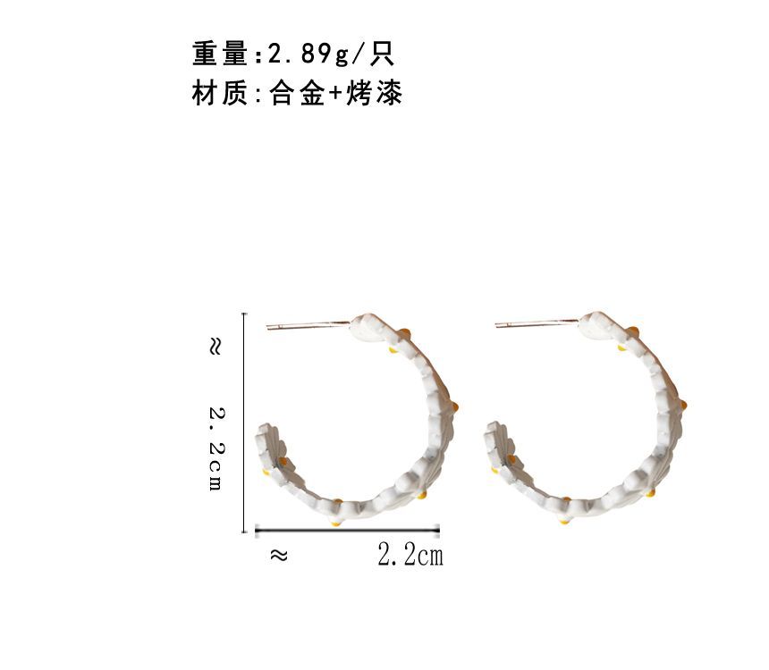 Hoop Earring Open Flower