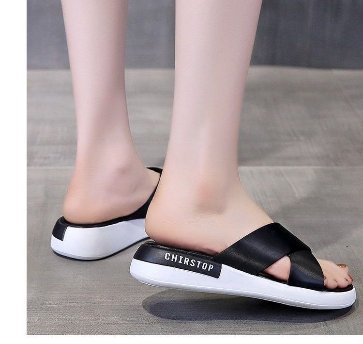 Sandals Crisscross Platform Slide