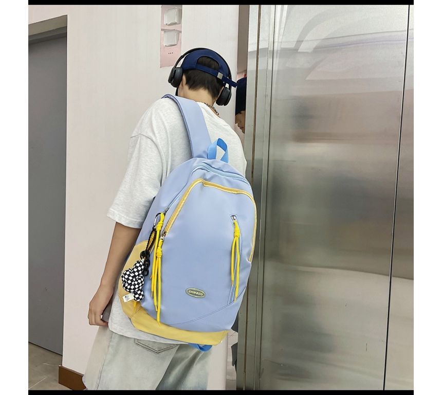 Logo Two-Tone Backpack Nylon