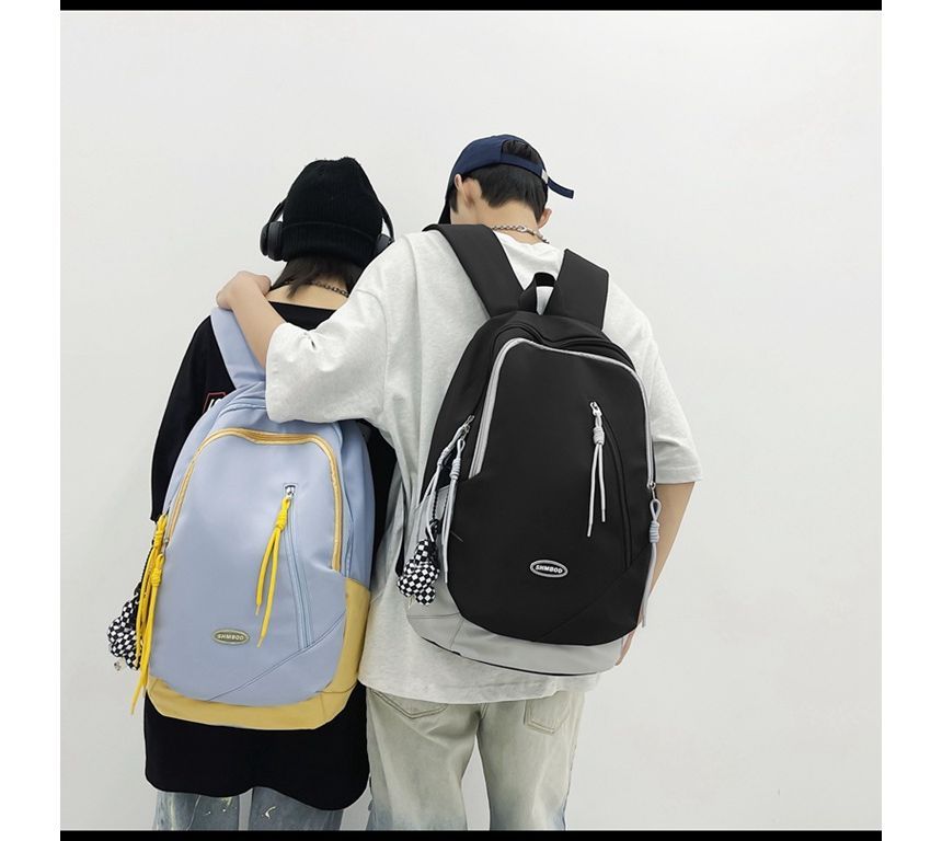 Logo Two-Tone Backpack Nylon