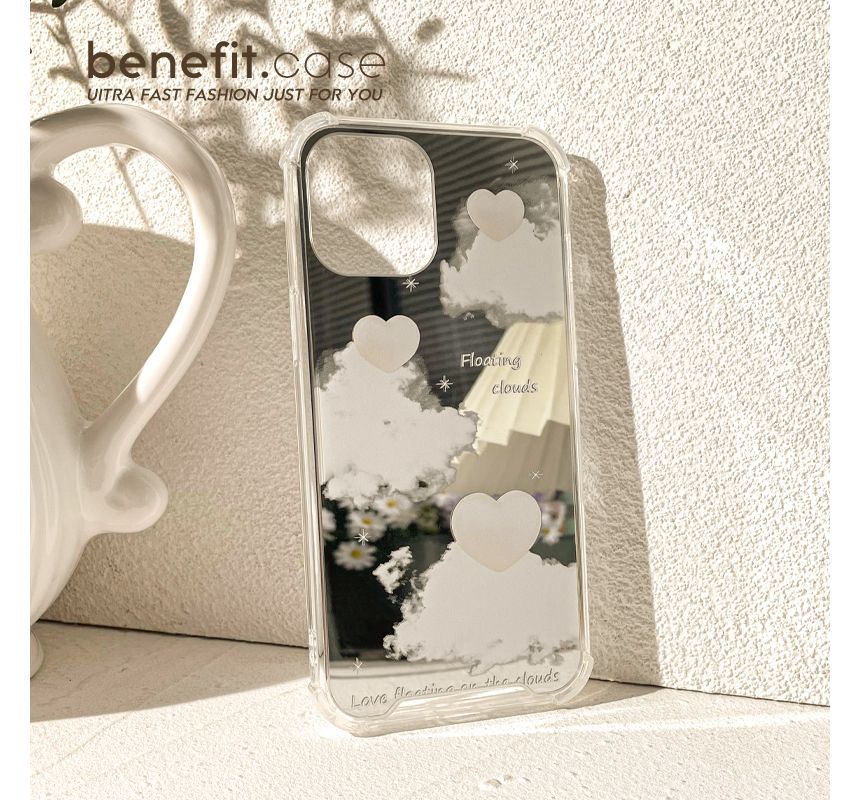 Heart Cloud Mirrored Phone Case