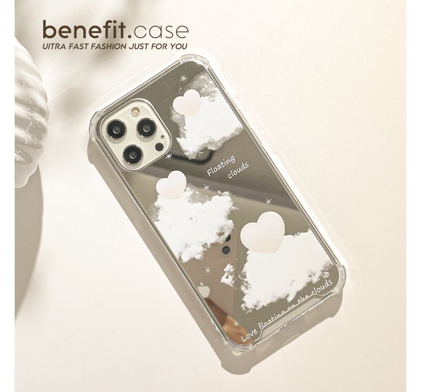 Heart Cloud Mirrored Phone Case