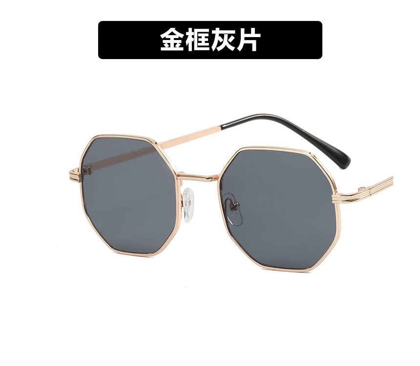Geometric Sunglasses Metal Frame